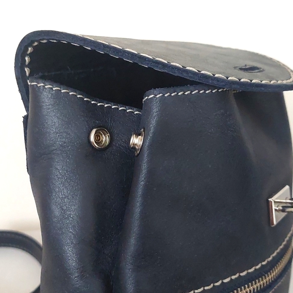 Vintage roots mini deep navy blue backpack - Picture 12 of 14